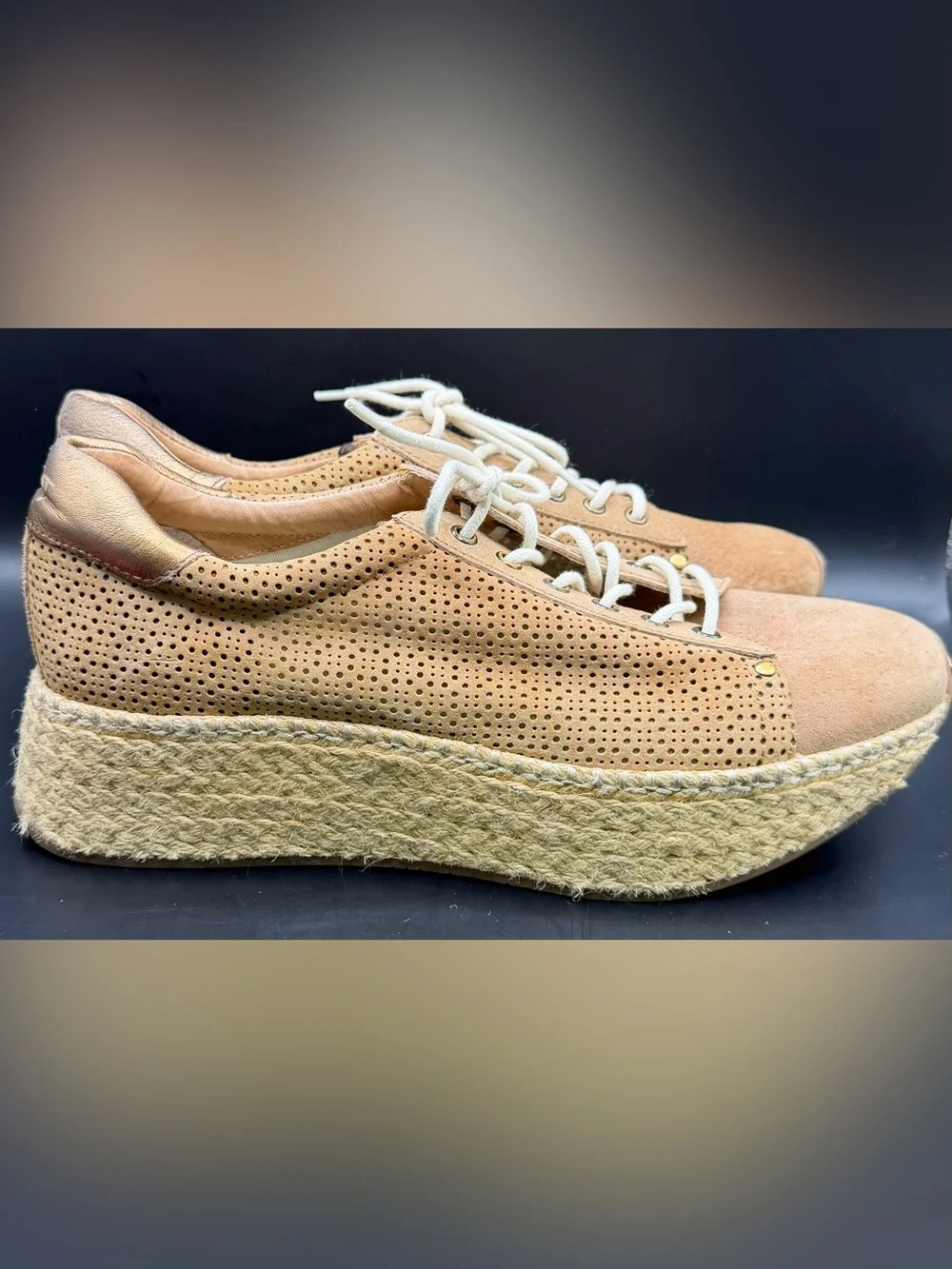 OTBT- Women’s‎ Casual Espadrille Sneaker in Tan, Size: 10M